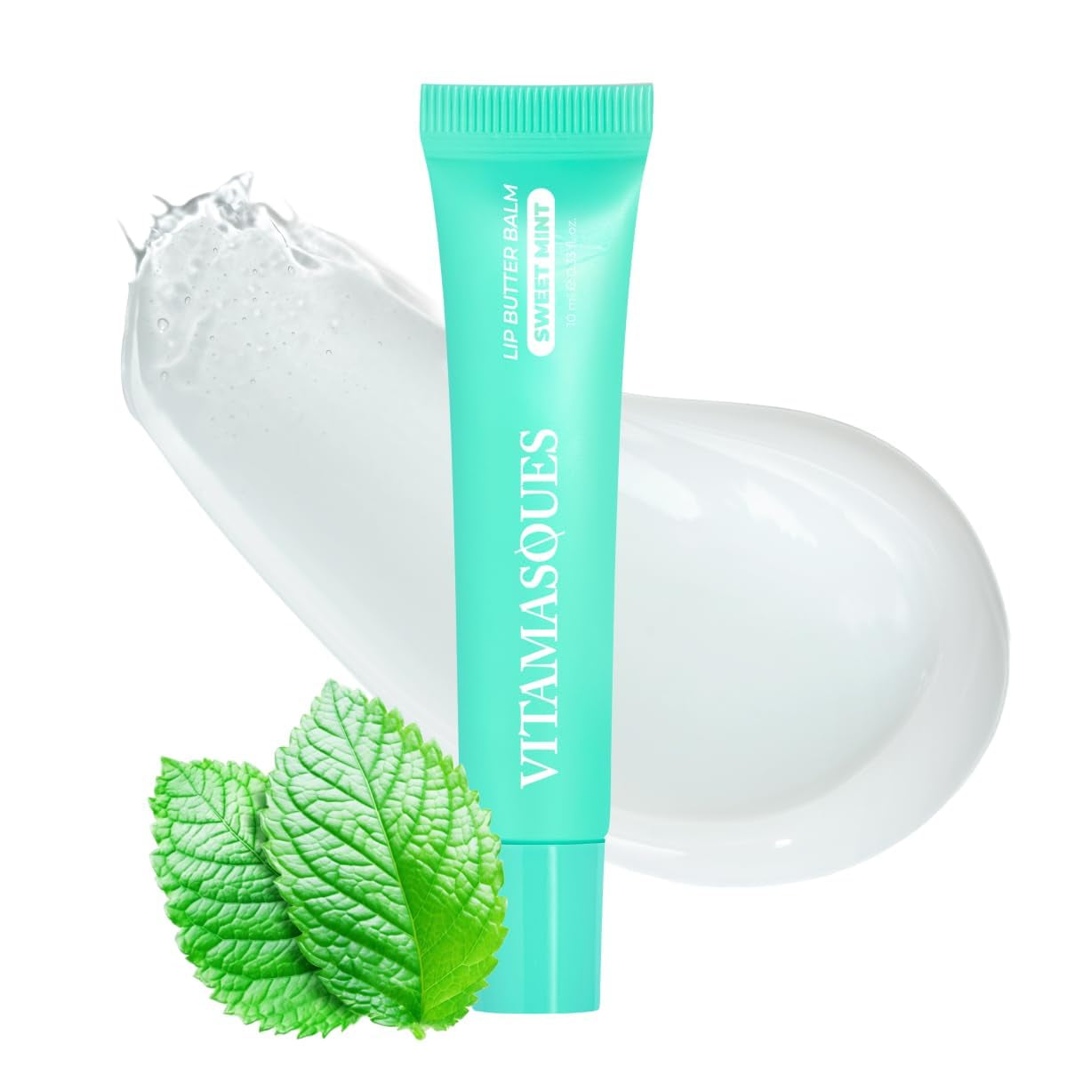 Vitamasques Lip Butter Balm Vanilla Creme, Korean Lip Balm - Peptide Lip Treatment - Lip Balm Hydrating - Light Tinted Lip Balm - Made in Korea - 0.33 Fl.Oz