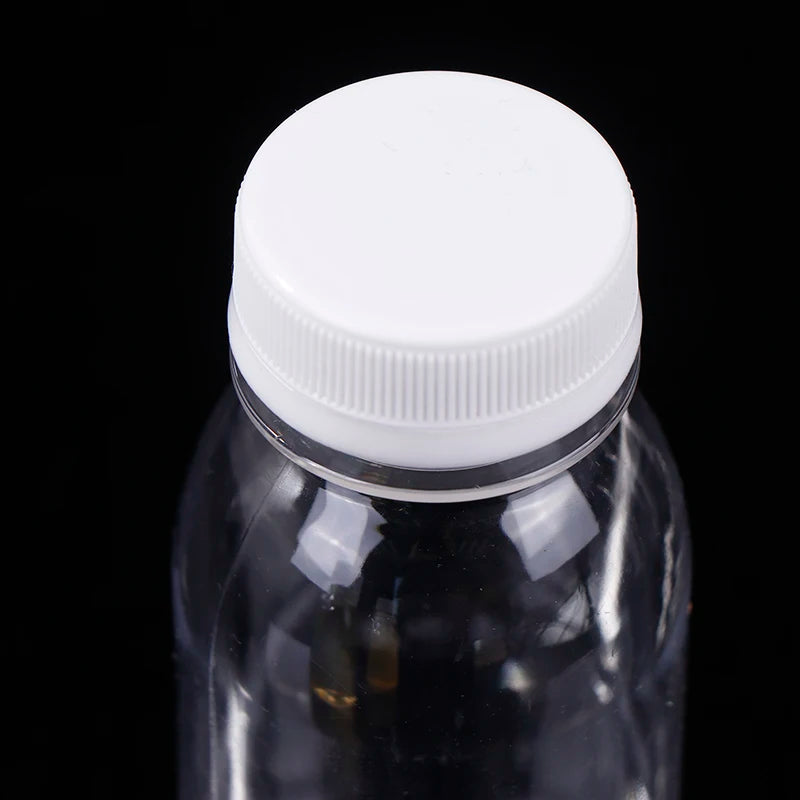 6Pcs 200ML Transparent Kids Water Bottle Plastic Juice Bottle PET Milk Beverage Bottle With Lid Portable Empty Water Bottles