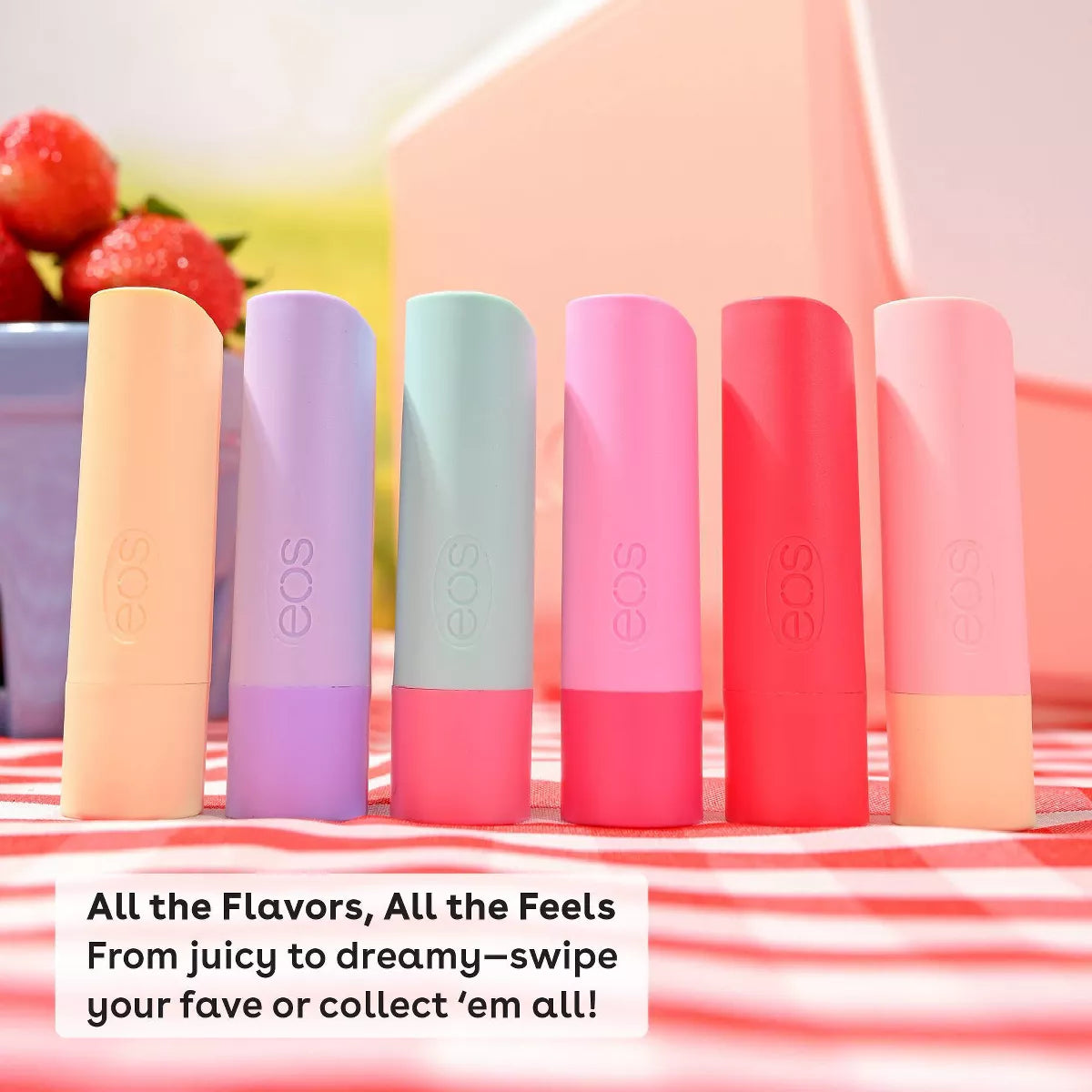 Eos 100% Natural Shea, Watermelon Frosé & Lychee Martini Lip Balm - 0.28Oz/2Pk