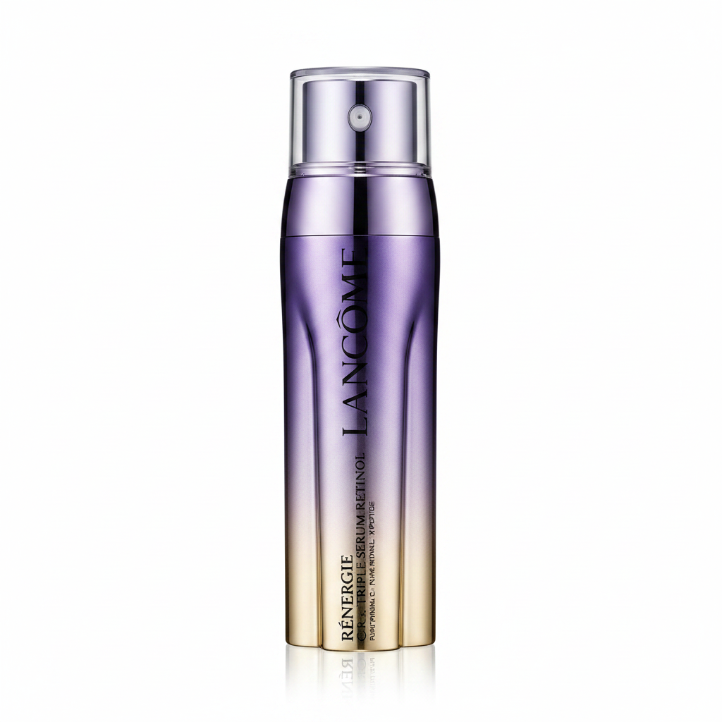Lancome Renergie C.R.x Triple Serum Retinol bottle on white background