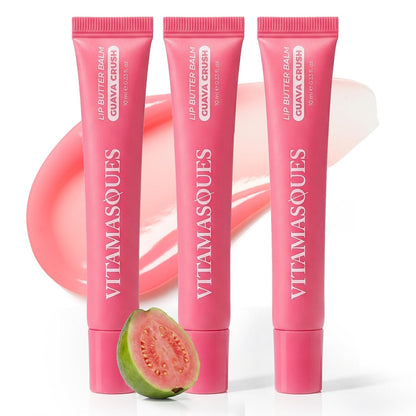 Vitamasques Lip Butter Balm Vanilla Creme, Korean Lip Balm - Peptide Lip Treatment - Lip Balm Hydrating - Light Tinted Lip Balm - Made in Korea - 0.33 Fl.Oz