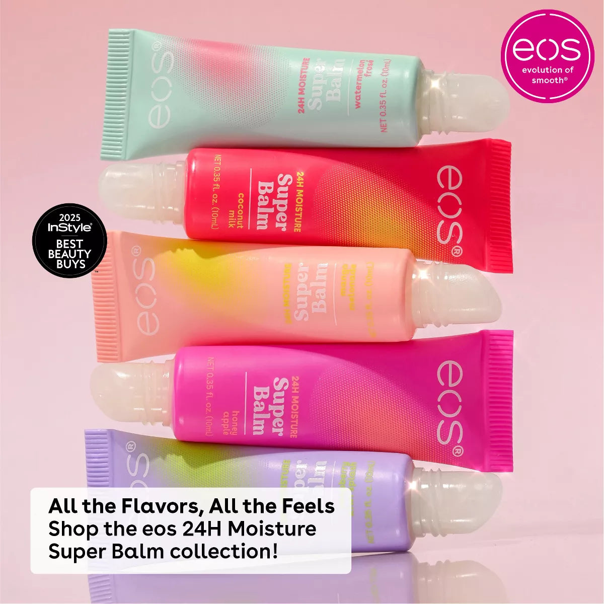 Eos 24H Moisture Super Balm - Honey Apple - 0.35 Fl Oz