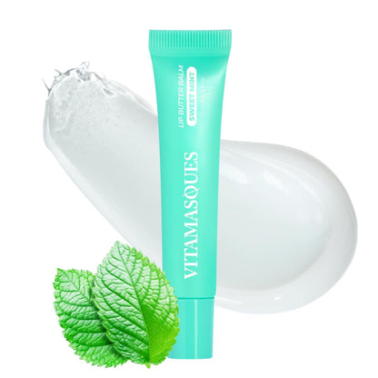 Vitamasques Lip Butter Balm Vanilla Creme, Korean Lip Balm - Peptide Lip Treatment - Lip Balm Hydrating - Light Tinted Lip Balm - Made in Korea - 0.33 Fl.Oz