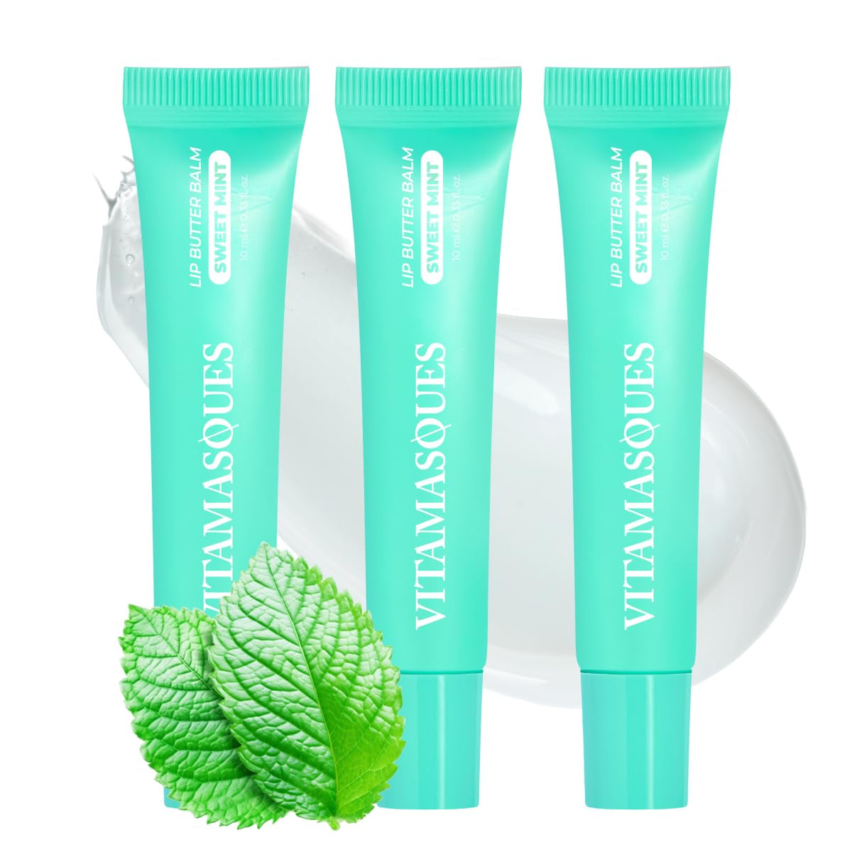 Vitamasques Lip Butter Balm Vanilla Creme, Korean Lip Balm - Peptide Lip Treatment - Lip Balm Hydrating - Light Tinted Lip Balm - Made in Korea - 0.33 Fl.Oz