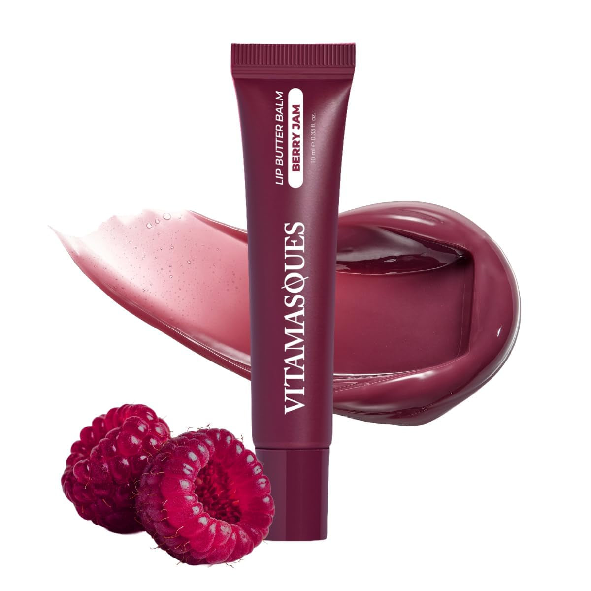 Vitamasques Lip Butter Balm Vanilla Creme, Korean Lip Balm - Peptide Lip Treatment - Lip Balm Hydrating - Light Tinted Lip Balm - Made in Korea - 0.33 Fl.Oz