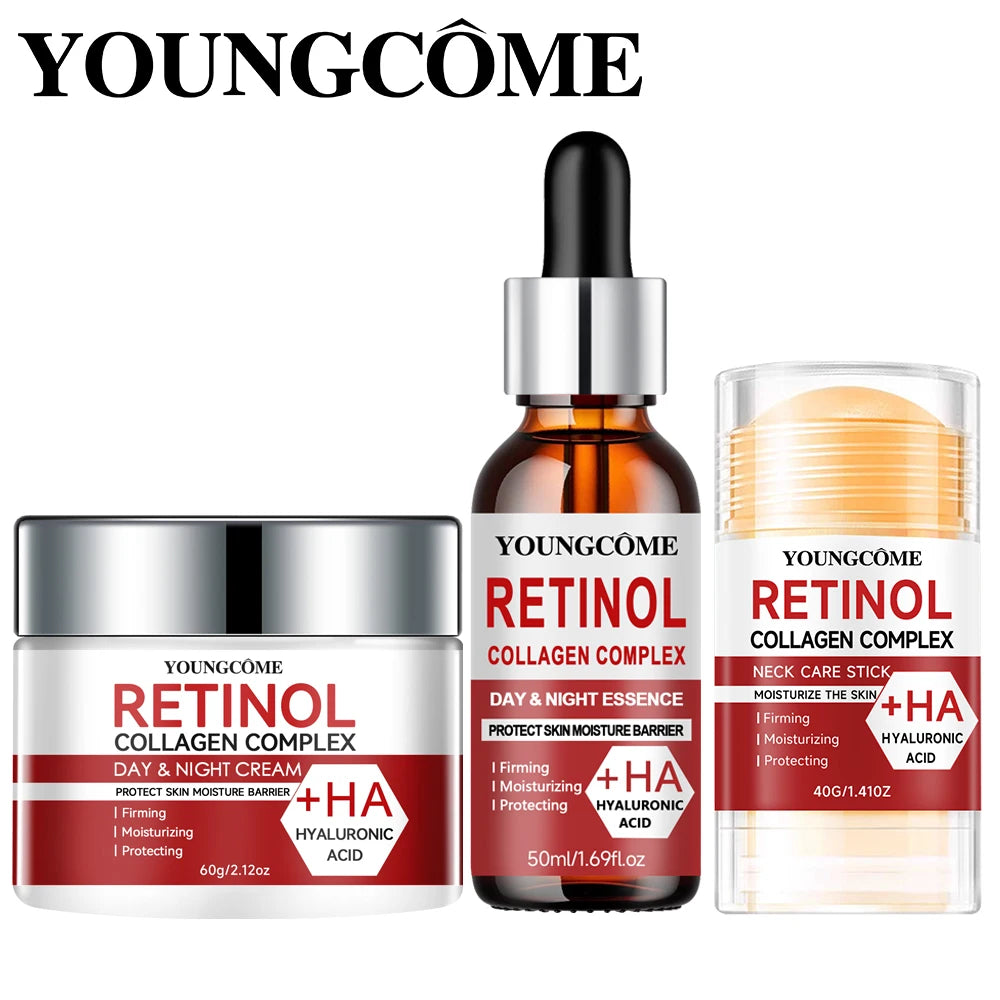 Neck and Face Set Night Cream for Women Anti Aging Retinol Anti Aging Face Lifting Nourishing Repair Collagen 3Set