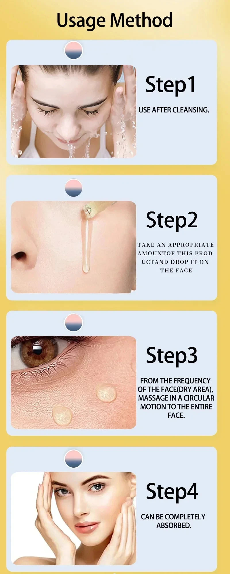 Firming Facial Serum Anti-Wrinkle Anti-Aging Remove Fine Lines Crow's Feet Fade Spots Whitening Brightening Skin Care Essence