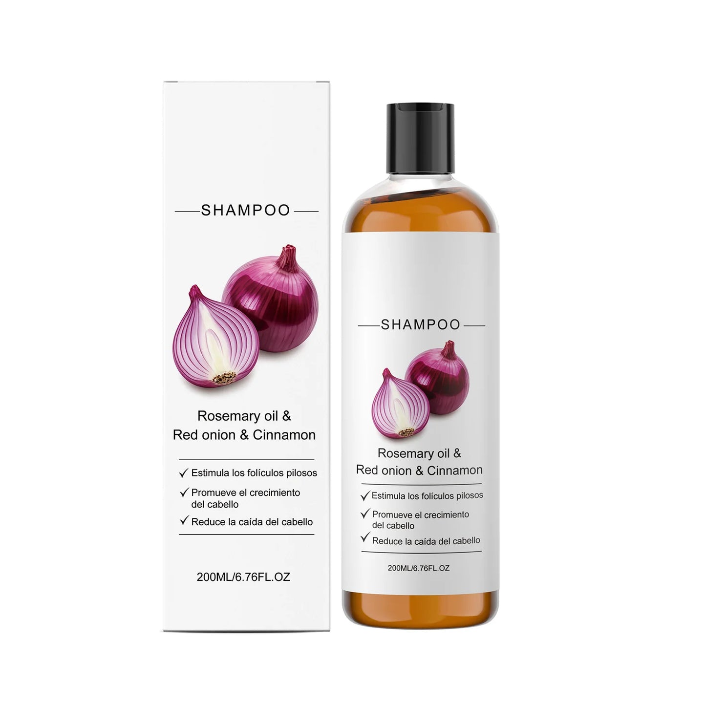 Rosemary Red Onion Shampoo Strengthen Hair Roots Reduce Hair Loss Cleaning Improve Scalp Health Control Oil Nourishing Hair Care