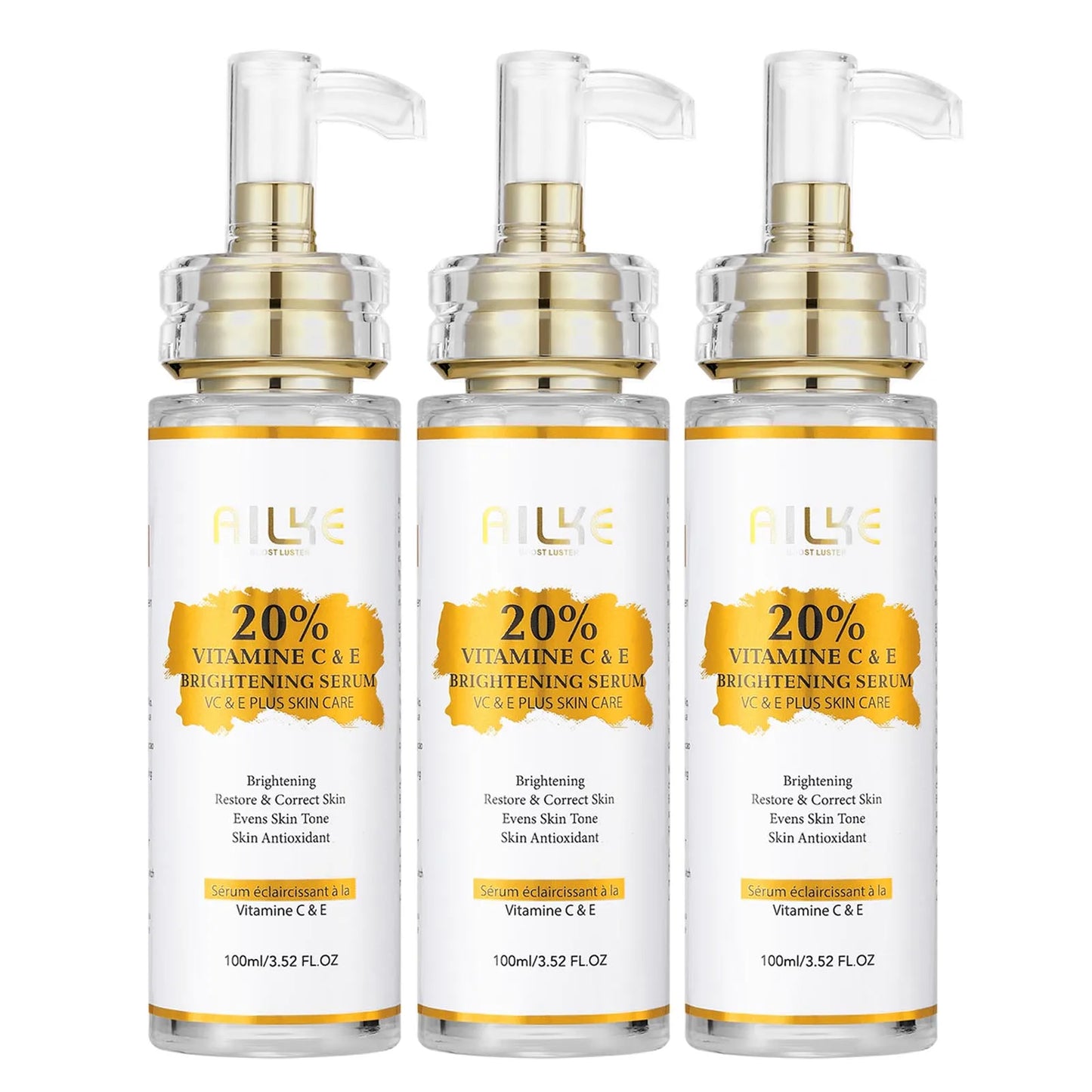AILKE Vitamin C Set, Reduce Dark Spots, with Lightening Body Lotion, Even Tone Face Cream, Whitening Serum, Brightening Soap