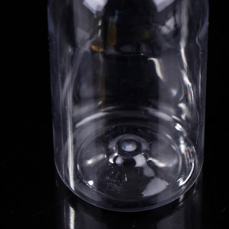 6Pcs 200ML Transparent Kids Water Bottle Plastic Juice Bottle PET Milk Beverage Bottle With Lid Portable Empty Water Bottles