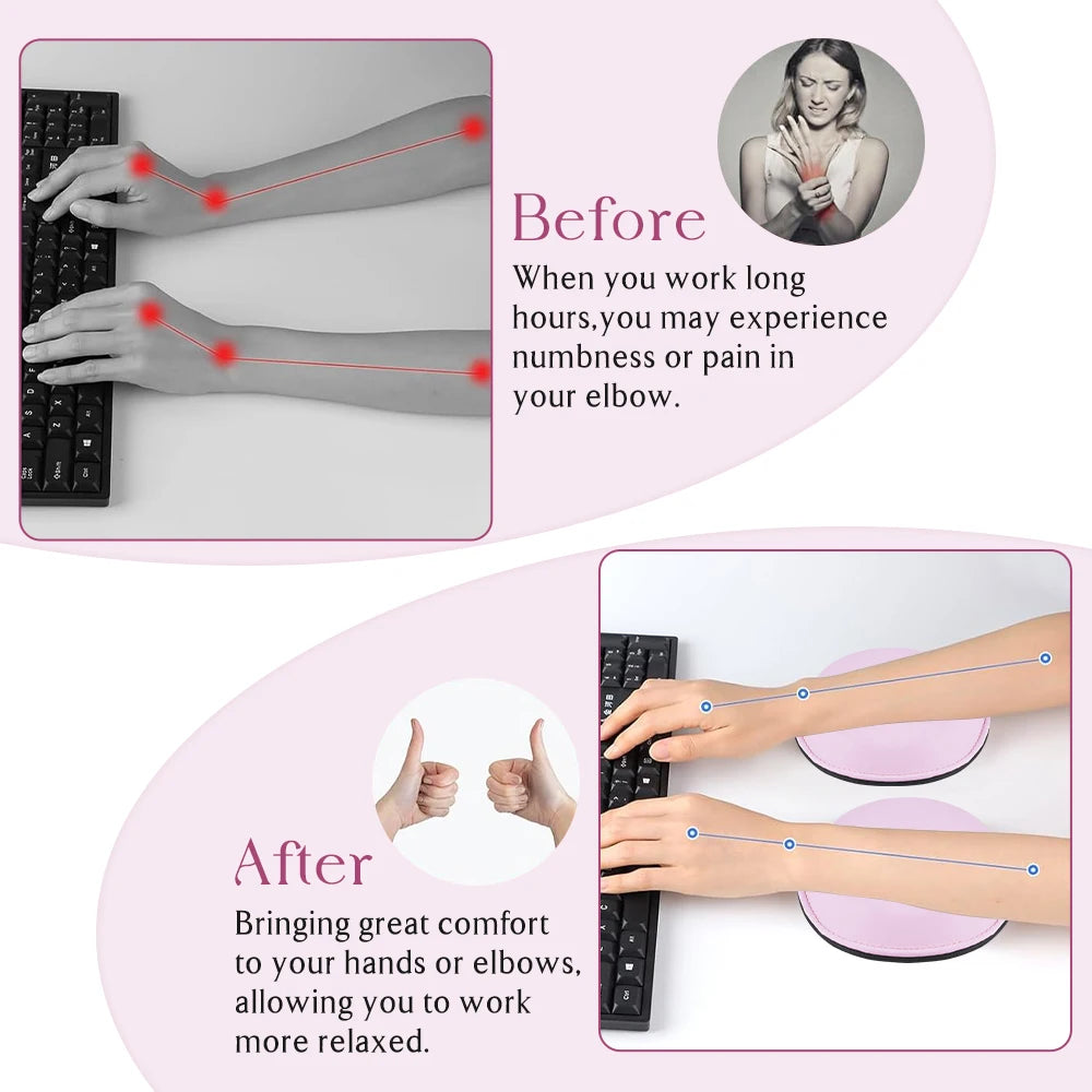 2PCS Nail Tech Elbow Rest, Elbow Rest for Nail Tech, Nail Arm Hand Rest for Nails Elbow Pad for Nail Tech Office Arm Elbow Relax