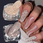 1 Jar Universal Laser Nail Glitter Holographic Powder Transparent Laser Magic Aurora Mirror Glitter UV Gel Pigment Dust