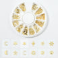 1 Jar Gold White Snowflake Christmas Nail Glitter Sequins 3D Snowflake Xmas Nail Winter DIY Decals Charms Nail Accessories Parts