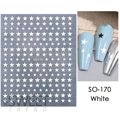 1pcs Golden 3D Metal Laser Starburst Nail Stickers Vibrant Y2K Nail Art Decorations for Manicure French Nail Art and DIY Nail