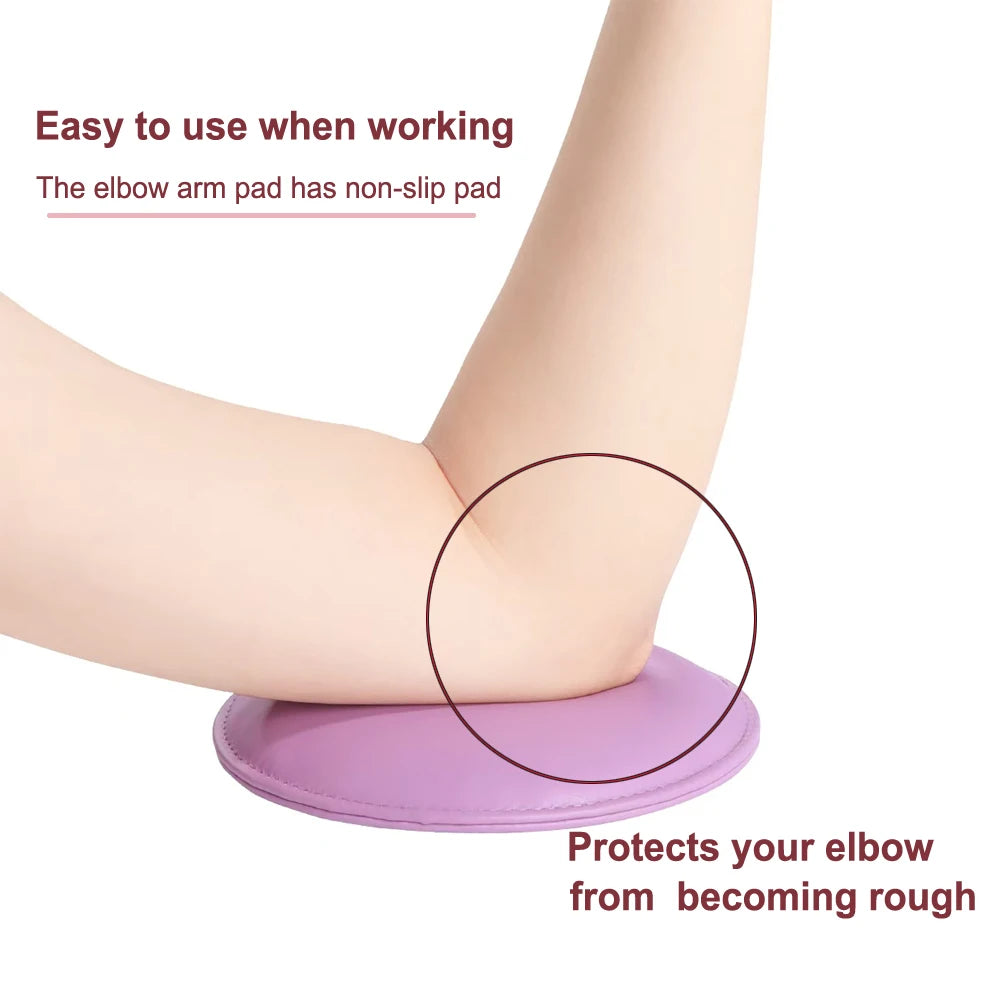 Round Microfiber Leather Elbow Rest Pad Professional Non-Slip Nail Technician Hand Rest Pillow for nail Salon Manicure Elbow Pad