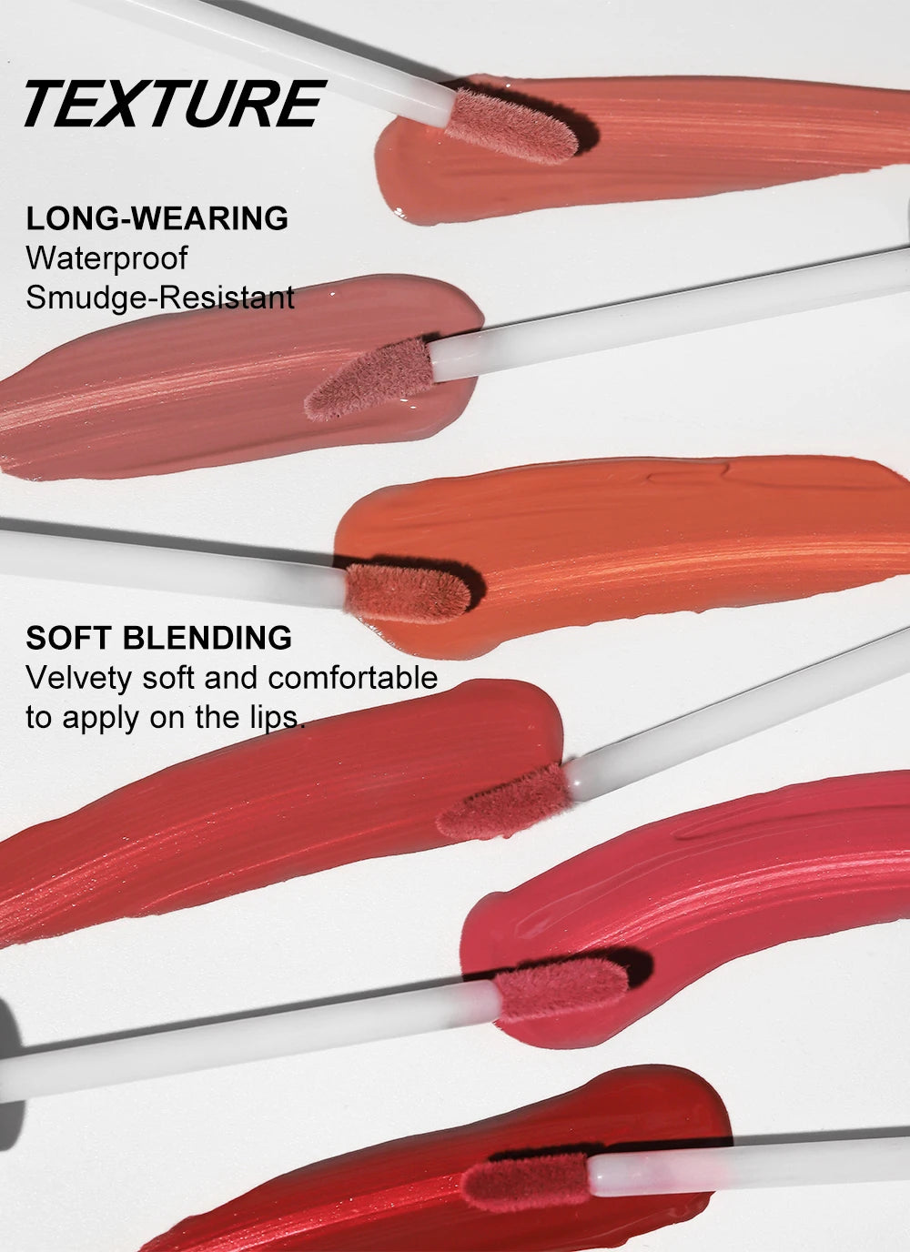 YOUNG VISION 6Pcs/Set Matte Velvet Lipgloss Waterproof Long-Lasting Liquid Lipstick for Flawless Makeup