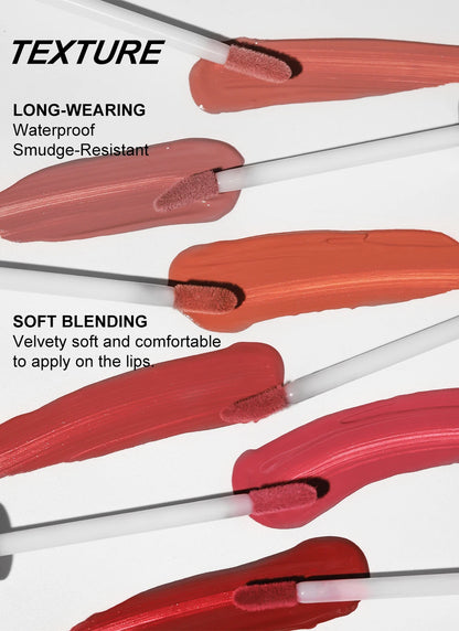 YOUNG VISION 6Pcs/Set Matte Velvet Lipgloss Waterproof Long-Lasting Liquid Lipstick for Flawless Makeup