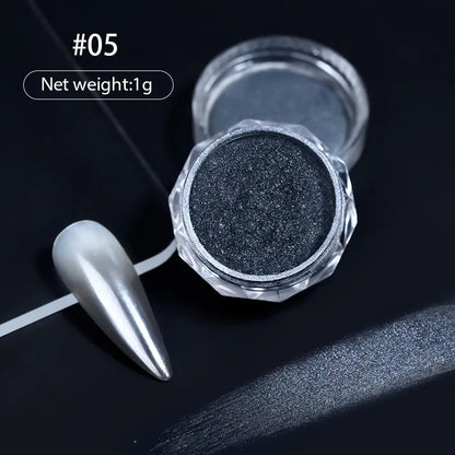 1 Jar Universal Laser Nail Glitter Holographic Powder Transparent Laser Magic Aurora Mirror Glitter UV Gel Pigment Dust
