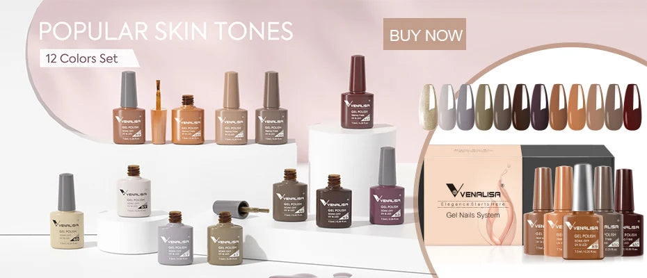 Venalisa 7.5ml HEMA FREE TPO FREE Full Coverage Soak Off UV LED Gel Polish Semi Permanent Nail Varnish Long Wear Gel Lacquer