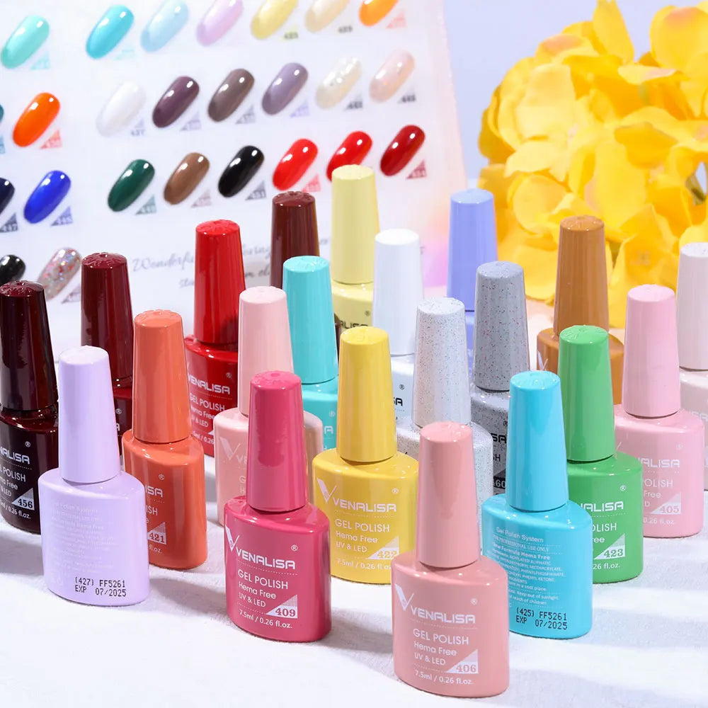 Venalisa 7.5ml HEMA FREE TPO FREE Full Coverage Soak Off UV LED Gel Polish Semi Permanent Nail Varnish Long Wear Gel Lacquer