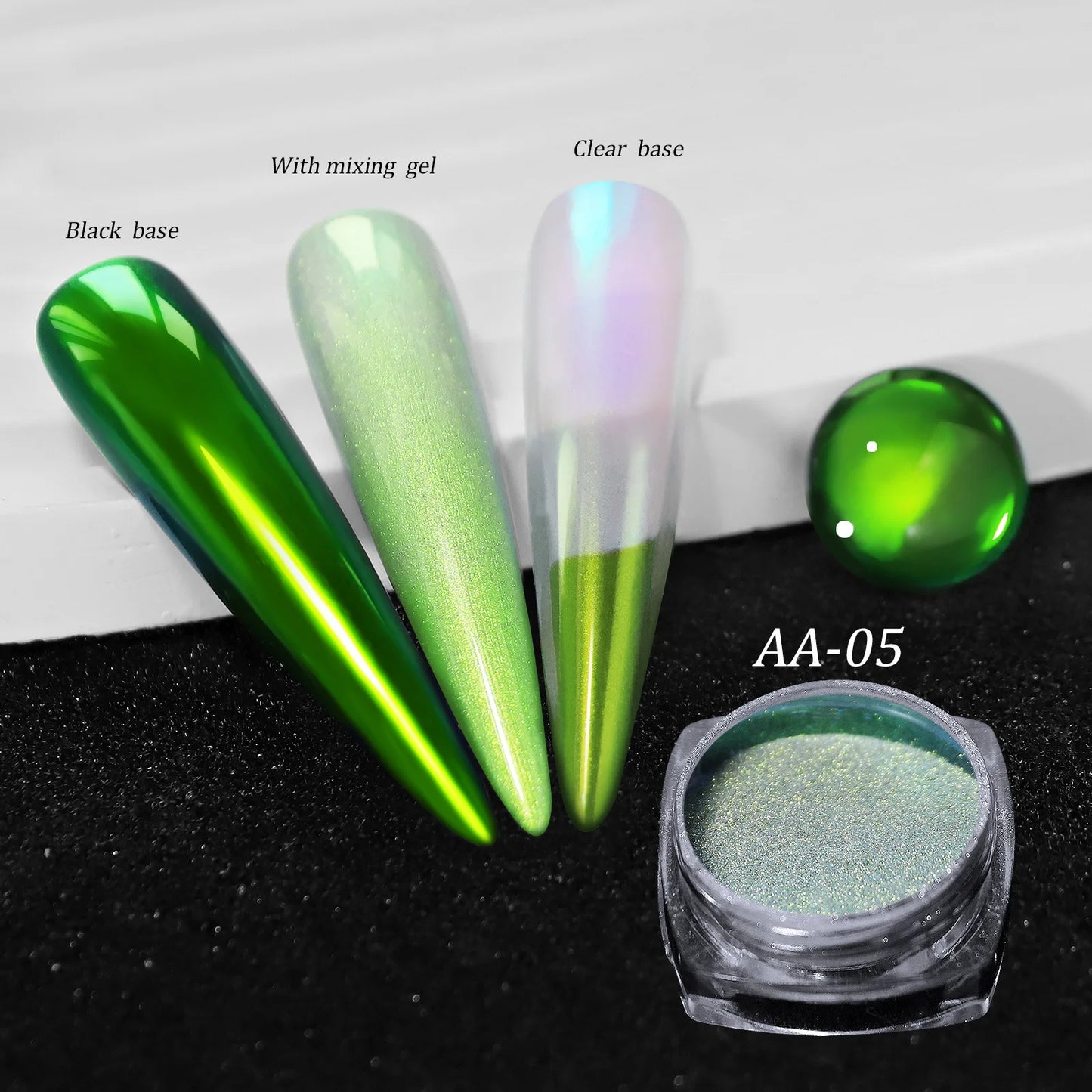 1 Jar Universal Laser Nail Glitter Holographic Powder Transparent Laser Magic Aurora Mirror Glitter UV Gel Pigment Dust