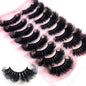 HBZGTLAD 5/8 Pairs of Natural Russian Striped Mink Lashes 3D False Lashes Volume Wavy False Lashes Eyelash Extensions Makeup