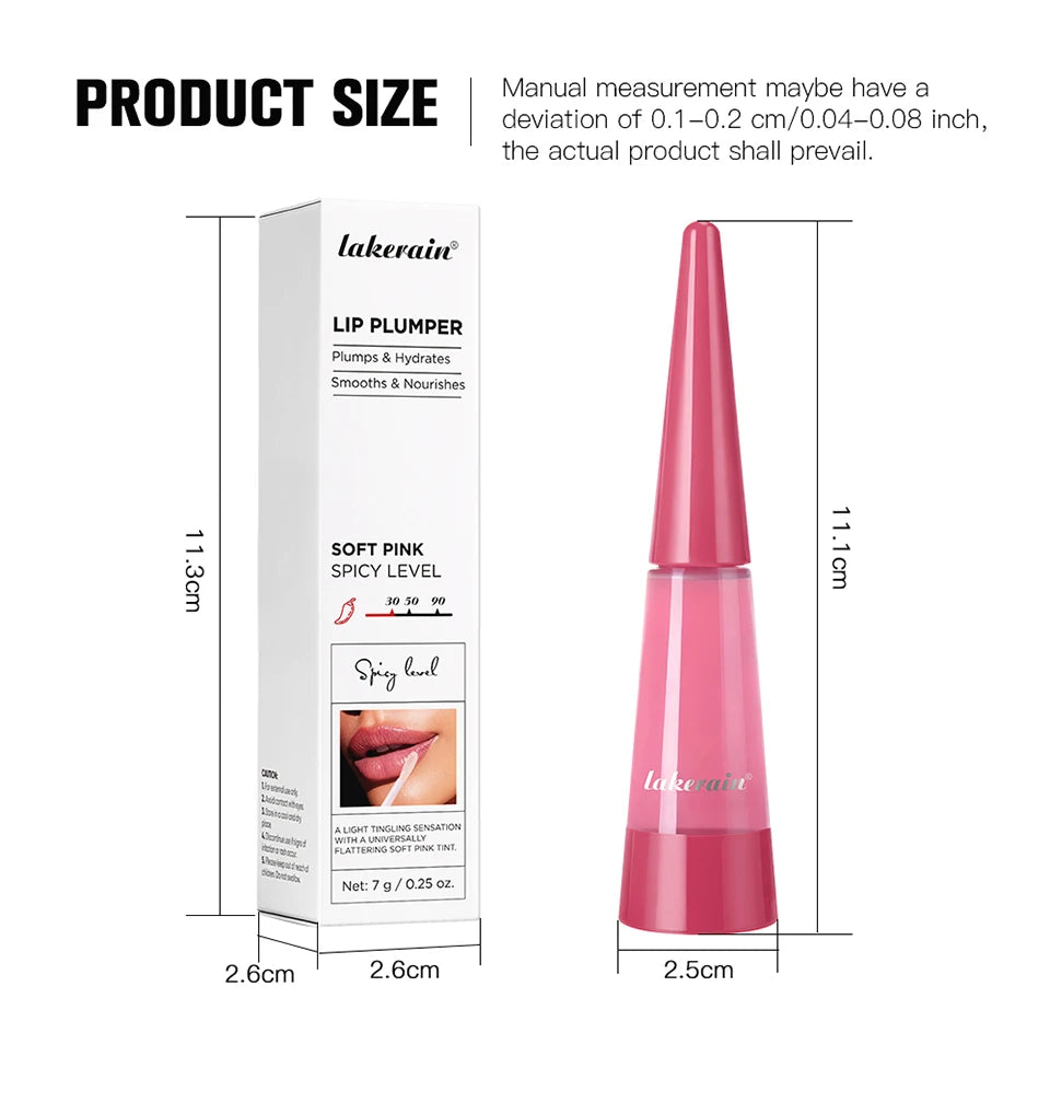 Lip Plumper Korean Cosmetics Moisturizing Transparent Gloss Fragrance Free Plumping Care 0.15oz Stocking Stuffer
