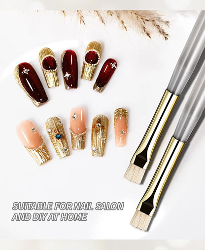 RSNAIL Nail Art Brush Multifunctional Stripe Liner Brushes Modeling Water Ripple DIY Design Hard Bristle Brush Nail Art Tools