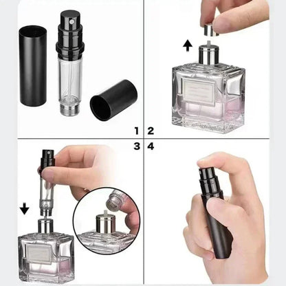10ml 5ml Perfume Atomizer Portable Liquid Container For Cosmetics Traveling Mini Aluminum Spray Alcochol Empty Refillable Bottle