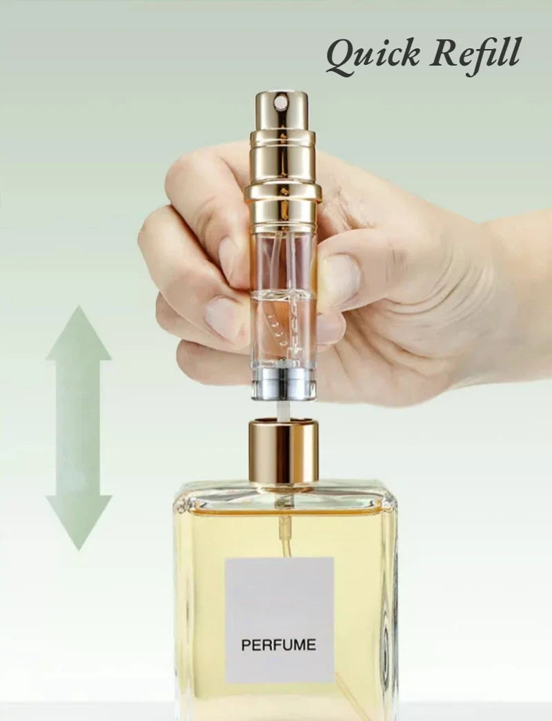10ml 5ml Perfume Atomizer Portable Liquid Container For Cosmetics Traveling Mini Aluminum Spray Alcochol Empty Refillable Bottle