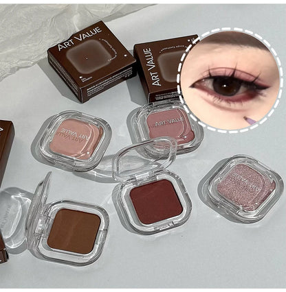 ART VALUE Single Color Eyeshadow Palette, Long-lasting, Matte & Shimmer Finish, No Fallout, Multi-color Eyeshadow for Makeup