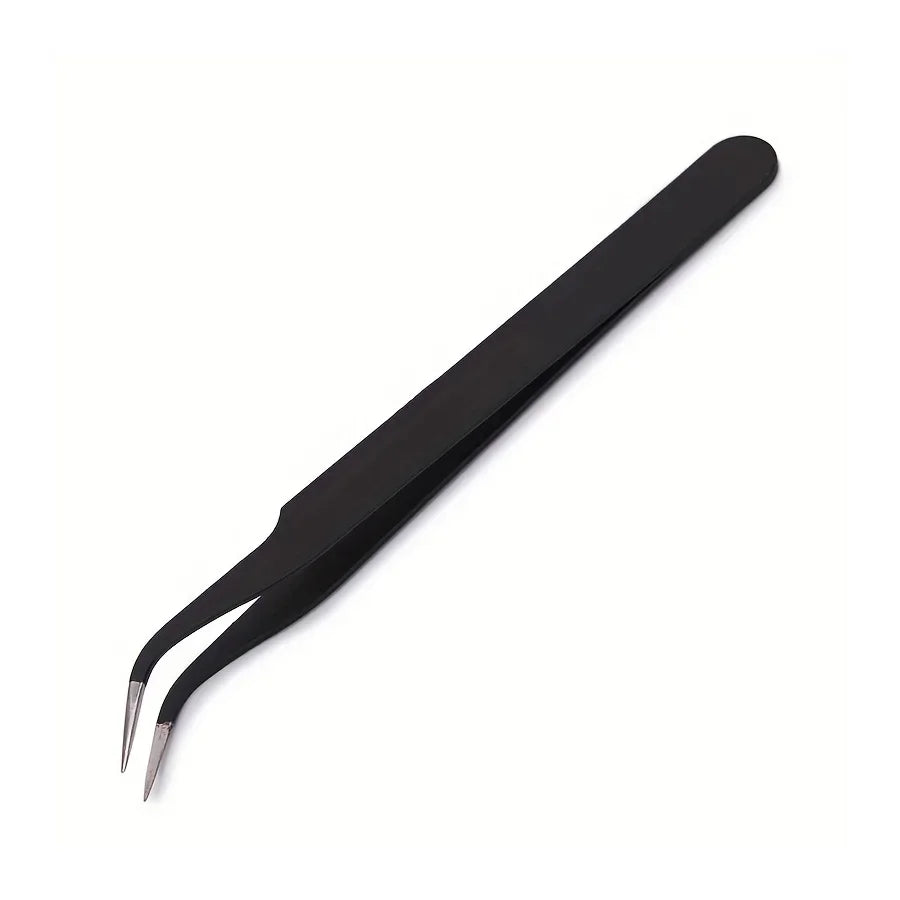 Antistatic Black Manicure Tool Acrylic Gel Nail Art Rhinestones Sequins Paillette Picking Nipper Tweezers HOT