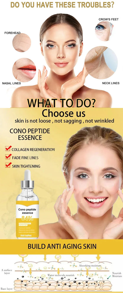 Firming Facial Serum Anti-Wrinkle Anti-Aging Remove Fine Lines Crow's Feet Fade Spots Whitening Brightening Skin Care Essence