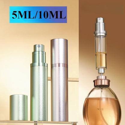 10ml 5ml Perfume Atomizer Portable Liquid Container For Cosmetics Traveling Mini Aluminum Spray Alcochol Empty Refillable Bottle