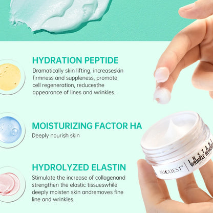 AUQUEST 5 Seconds Instant Anti Wrinkle Face Cream Peptide Anti Aging Lifting Firming Nourish Facial Cream Skin Care