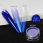 1 Jar Universal Laser Nail Glitter Holographic Powder Transparent Laser Magic Aurora Mirror Glitter UV Gel Pigment Dust
