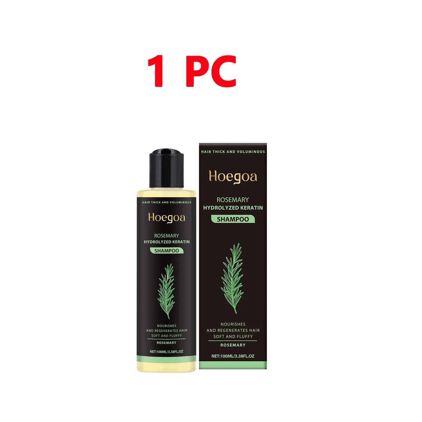 Rosemary Shampoo Natural Hair Thickening Volumizing Controls Oil Strengthens & Repairs with Herbal Botanicals For All Hair Types
