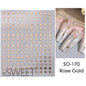 1pcs Golden 3D Metal Laser Starburst Nail Stickers Vibrant Y2K Nail Art Decorations for Manicure French Nail Art and DIY Nail