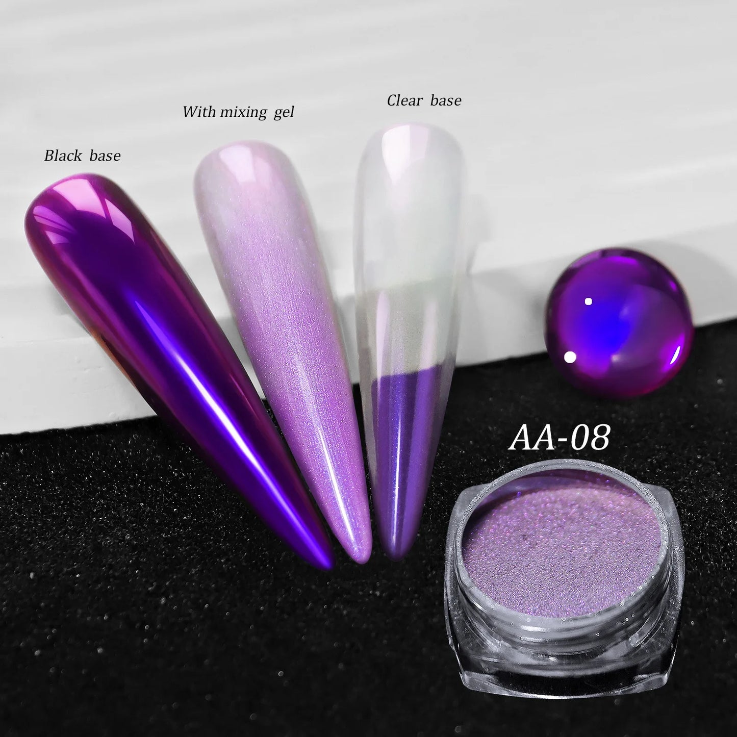 1 Jar Universal Laser Nail Glitter Holographic Powder Transparent Laser Magic Aurora Mirror Glitter UV Gel Pigment Dust
