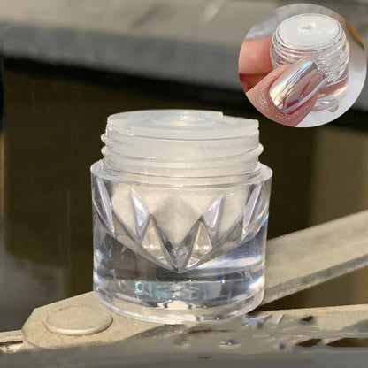 1jar Shiny Moonlight White Magic Mirror Nail Powder High Gloss Aurora Ultra-fine Nail Dust Pigment Super Bright Manicure Glitter