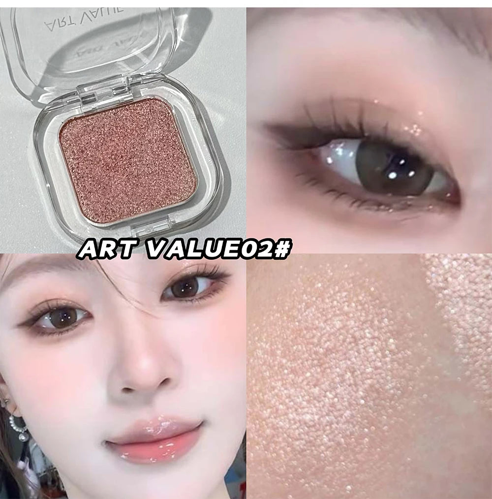 ART VALUE Single Color Eyeshadow Palette, Long-lasting, Matte & Shimmer Finish, No Fallout, Multi-color Eyeshadow for Makeup