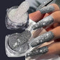 1 Jar Universal Laser Nail Glitter Holographic Powder Transparent Laser Magic Aurora Mirror Glitter UV Gel Pigment Dust