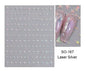 1pcs Golden 3D Metal Laser Starburst Nail Stickers Vibrant Y2K Nail Art Decorations for Manicure French Nail Art and DIY Nail