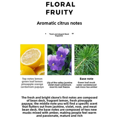 Unisex Cologne Perfume Brand Fruity Woody Floral Notes Lasting Fresh Deodorizing Citrus Body Fragrance  Eau De Toilette Spray
