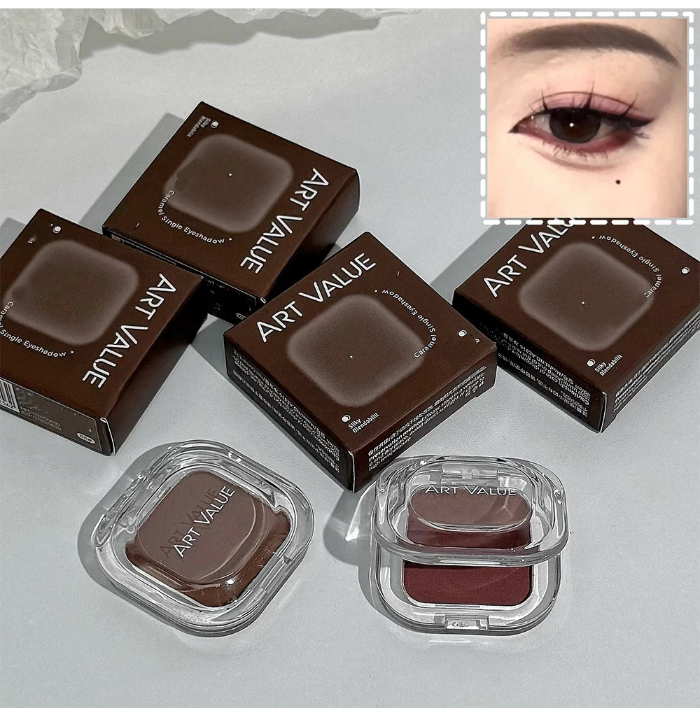 ART VALUE Single Color Eyeshadow Palette, Long-lasting, Matte & Shimmer Finish, No Fallout, Multi-color Eyeshadow for Makeup