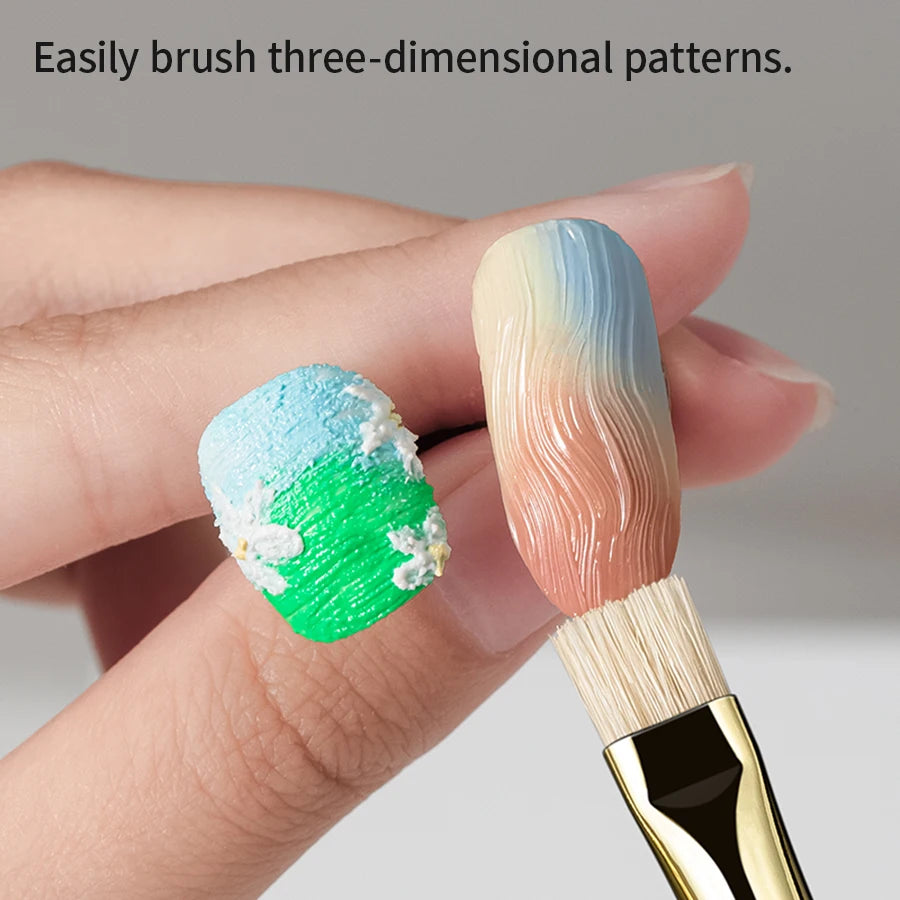 RSNAIL Nail Art Brush Multifunctional Stripe Liner Brushes Modeling Water Ripple DIY Design Hard Bristle Brush Nail Art Tools
