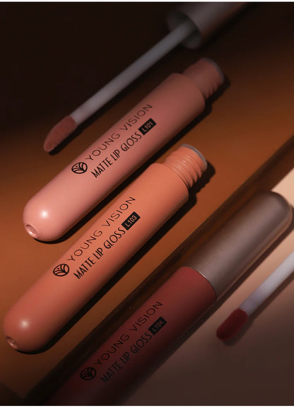 YOUNG VISION 6Pcs/Set Matte Velvet Lipgloss Waterproof Long-Lasting Liquid Lipstick for Flawless Makeup