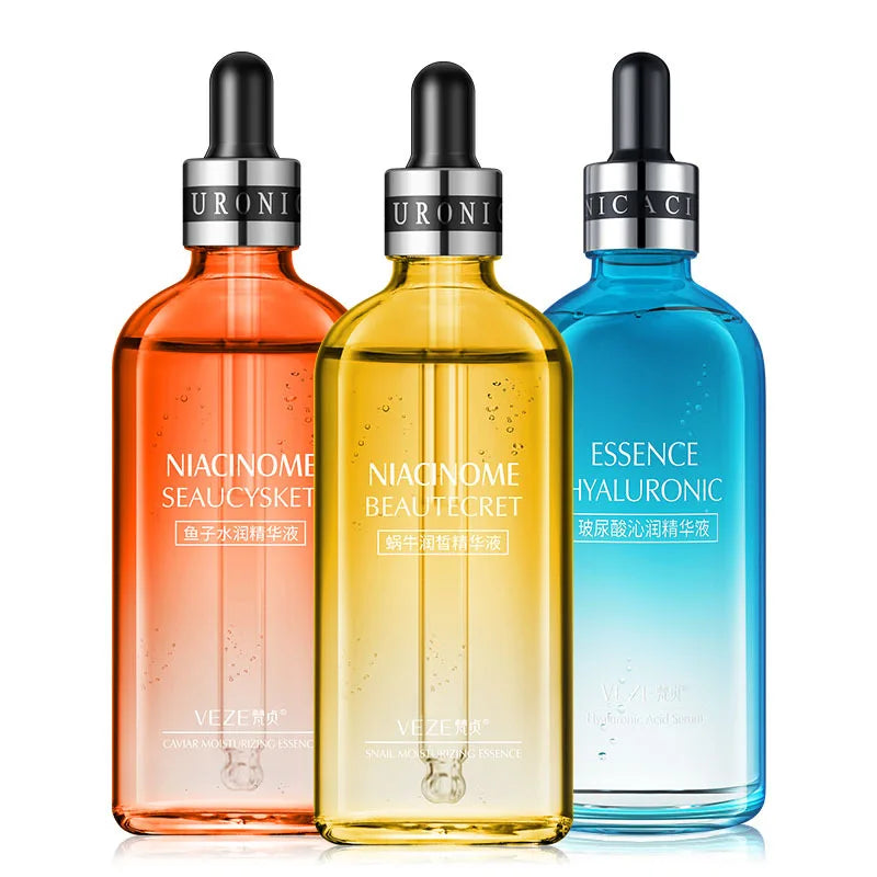 Snail Caviar Hyaluronic Acid Facial Serum Beauty Essence Firming Hydrating Brightening Moisturizing Face Serum Skin Care