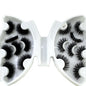 HBZGTLAD 5/8 Pairs of Natural Russian Striped Mink Lashes 3D False Lashes Volume Wavy False Lashes Eyelash Extensions Makeup
