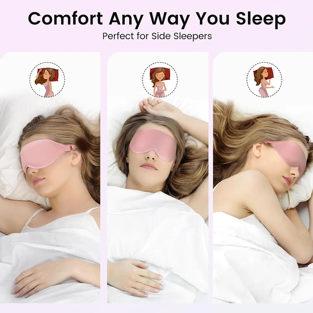 3D-shaped men's and women's sleep eye masks provide perfect light-blocking, are soft and comfortable, suitable for travel A-DH